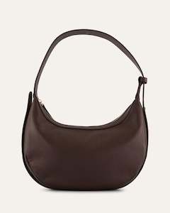 Shoulder Bag: TAYA SHOULDER BAG BITTER CHOC LEATHER