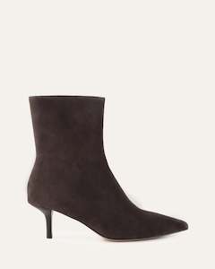 WINNIE MID ANKLE BOOTS BITTER CHOC SUEDE
