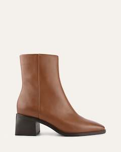 Boots: QUADE MID ANKLE BOOTS TRUE TAN LEATHER