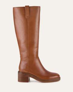 RIO KNEE BOOTS BRANDY LEATHER