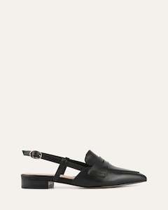 Ballet Dress: ELOISE DRESS FLATS BLACK LEATHER