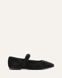 Casual: SERAFINA CASUAL FLATS BLACK VELVET