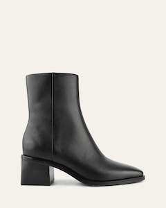 QUADE MID ANKLE BOOTS BLACK LEATHER