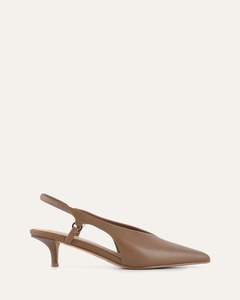 Low Heels: RONNIE LOW HEELS SEPIA LEATHER