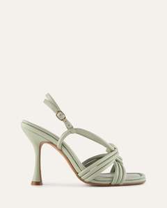 XANTHE HIGH HEEL SANDALS LIGHT SAGE LEATHER