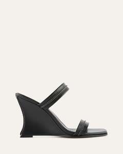 ZINNIA HIGH HEEL SANDALS BLACK LEATHER