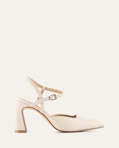 High Heels: DAWN HIGH HEELS OFF WHITE LEATHER
