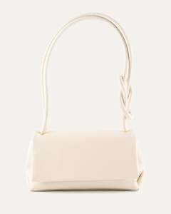 Shoulder Bag: ORCHID SHOULDER BAG OFF WHITE LEATHER