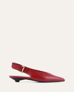 ALBIE DRESS FLATS RUBY RED LEATHER