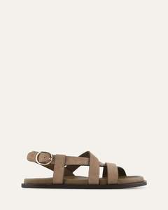 FALCON FLAT SANDALS LATTE SUEDE