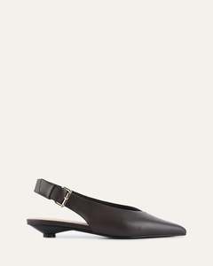 Bitter Choc: ALBIE DRESS FLATS BITTER CHOC LEATHER