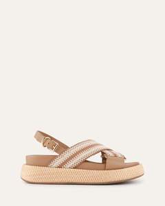 MARLEY FLAT SANDALS TAN MULTI
