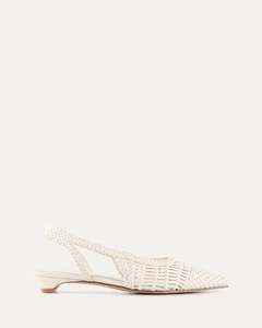 Ss26 Element: AUBREY DRESS FLATS OFF WHITE LEATHER