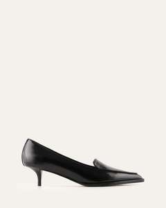 RUTH LOW HEELS BLACK LEATHER