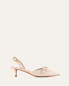 Low Heels: RANGER LOW HEELS OFF WHITE LEATHER