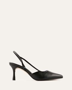 BECK MID HEELS BLACK LEATHER