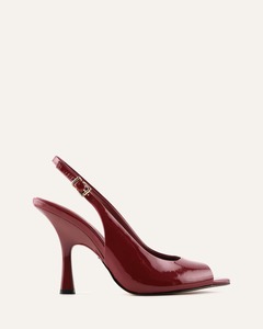 High Heels: RHODA HIGH HEEL SANDALS RUBY RED PATENT