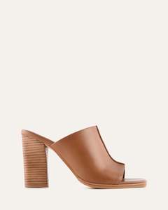 High Heels: ZULU HIGH HEEL SANDALS TUSCAN TAN LEATHER