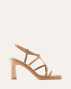 BASK HIGH HEEL SANDALS TAN LEATHER