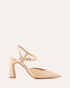 High Heels: DAWN HIGH HEELS BEIGE CROC