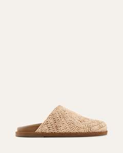 Slides: OCEAN FLAT SLIDES NATURAL RAFFIA