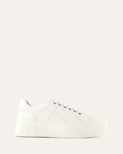 Sneakers: TRINNY SNEAKERS WHITE LEATHER