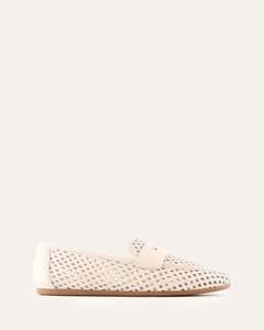 Lace Up Loafers: HEDLEY LOAFERS OFF WHITE LEATHER