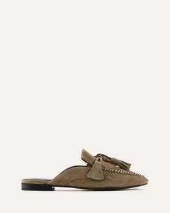 Lace Up Loafers: BASS LOAFERS OLIVE SUEDE