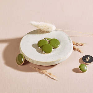 Finishing Touches: Dotty Buttons - Matcha Leaf – NZ$3.50 each