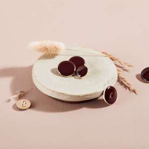 Dotty Buttons - Rust / Crispy Brownie – NZ$4.50 each