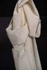 Cotton: Mini Stripe Sheer Natural Indian Cotton