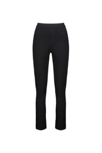 Slim Leg Full Length Knit Denim Pull On - Black