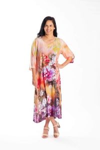 Jellicoe: Apricot Floral Fleur Dress