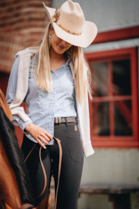 'Chanel' Black High Waisted Full Seat Breeches