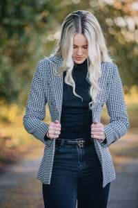 Huntingdon Blazer | Black & White Houndstooth
