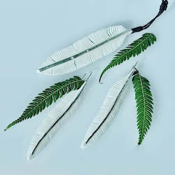 Ngaruru bone and silver pendant