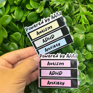 Powered by AAAs | Vinyl, Laminated Sticker