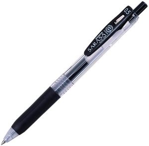 Pens Pencils: Zebra Sarasa Push Clip Gel Pen | 0.5 Black Singles