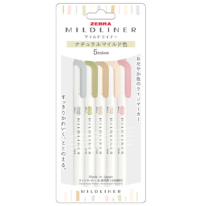 Pens Pencils: Zebra Mildliners Natural Pens | Beige Pack