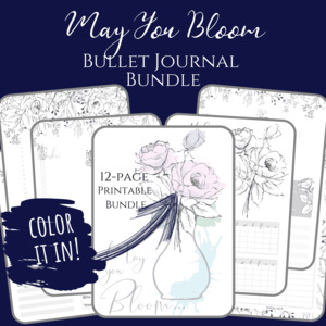 Printable Downloads: May You Bloom Bullet Journal Planner Calendar Bundle | PDF Download & Printable