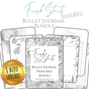 Fresh Starts B&W Bundle | PDF Download & Printable