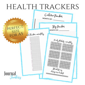 Printable Downloads: Monthly Health Tracker Bundle | PDF Download & Printable