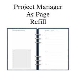 Filofax Loose Leaf Refill | A5 Project Management