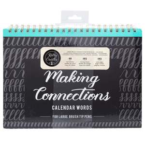 Brush Lettering: Brush Lettering for Planners | Calendar Words - Large Brush Kelly Creates Workbook