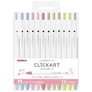 Markers: Zebra Sarasa Click Art Pens | Pale Pack
