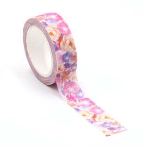Patterned Washi Tape Washi Tape: Pastel Bouquet | Medium Washi Tape