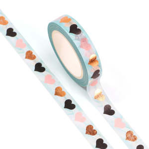 Patterned Washi Tape Washi Tape: Hearts Aplenty | Thin Washi Tape