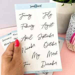 Journal Junkies Basics: Monthly Planner Stickers | La Luxe