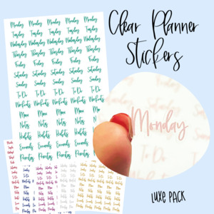 Basic Planner Stickers Pack | Journal Junkies Script Luxe
