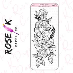 Rose K Paper Co Decorative Stickers | Large Peony